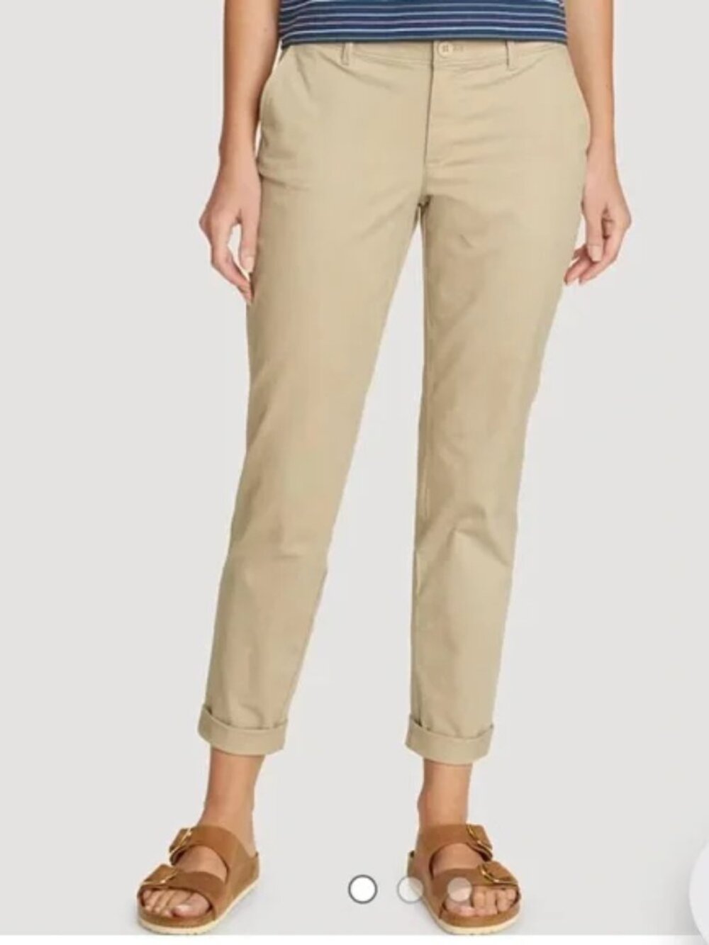 Eddie Bauer Boyfriend Pants Color: Khaki Legend Wash Size: 2